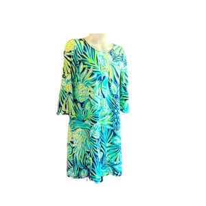 Lily Pulitzer XS 3/4 flutter sleeved, Rayon and Spandex dress.